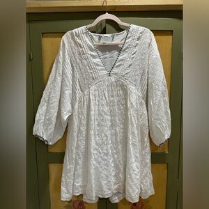 Zara floral embroidered dress
